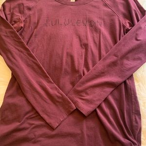 Maroon Lululemon Graphic long sleeve t-shirt